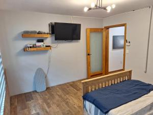 TV a/nebo společenská místnost v ubytování Modern Industrial Artsy Apt Remodel Secure