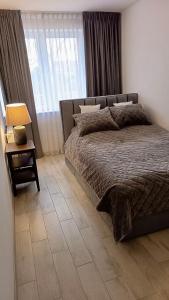 Postel nebo postele na pokoji v ubytování Apartament 2 pokoje , kuchnia, całe wyposażenie, Centrum, koło Sklepu, Free WiFi