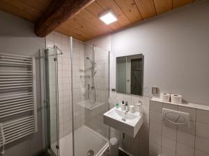 Koupelna v ubytování Pivovar Mlýn