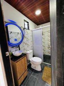 Et badeværelse på Cabaña americana