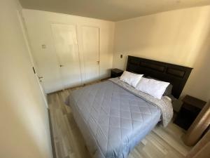 een slaapkamer met een bed met witte kussens bij Providencia LSL in Santiago +37 foto's