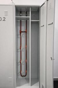 a walk in closet with a glass door at Mountain View -ski & mountain retreat, Apartment 01 PRIZEMLJE u Premium objektu in Jahorina