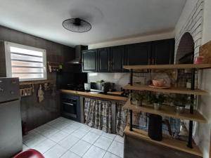 Kuchyň nebo kuchyňský kout v ubytování Tortue marine