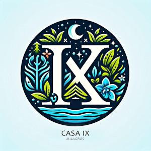an illustration of the letter x with a floral pattern at Casa Ix Milagros in Huay Pix