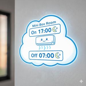 a sign for a mini box room on at Krabi Boxtel in Krabi town