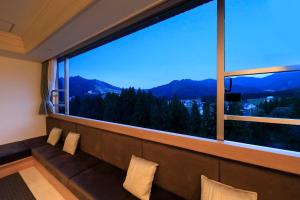 En generel udsigt til bjerge eller udsigt til bjerge taget fra hotellet