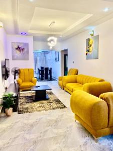 Et opholdsområde på Cityflats Apartment