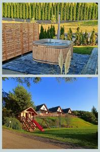 Bygningen som feriehuset ligger i