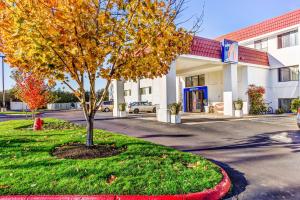 タイガードにあるMotel 6-Portland, OR - Tigard Westのホテル前の小木