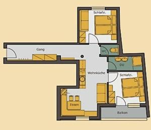 Plan piętra w obiekcie Apart Altamira