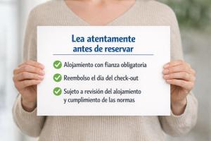 eine Frau, die ein Schild in ihren Händen hält in der Unterkunft Casasjerezanas VistaFlor in Jerez de la Frontera