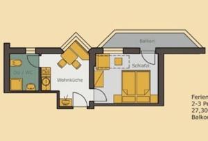 Plan piętra w obiekcie Apart Altamira