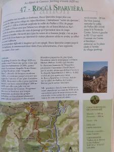 eine Karte der Region Rico-Segovia in der Unterkunft Gite des remparts in Lucéram