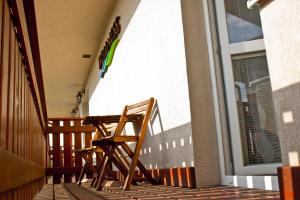 Balkón nebo terasa v ubytování Motel Görföl