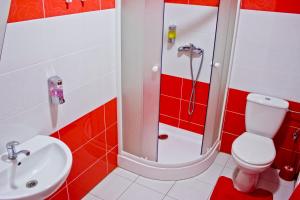 Koupelna v ubytování Motel Görföl