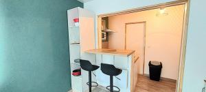 Køkken eller tekøkken på Les Bulles, Studio Balneo