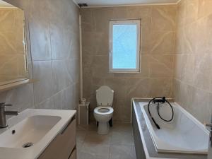 Et badeværelse på Appartement au porte de Geneve