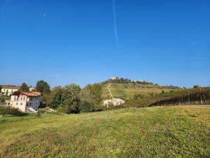a house on a hill with a grassy field at Monforte Country House in Monforte dʼAlba