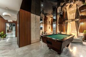 a billiard room with a pool table in it at Stillaterm SPA in Mineralni Bani +32 photos