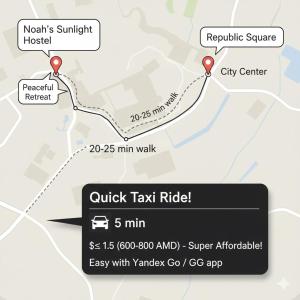 a map of the routt trail ride at Noah's sunlight villa hostel in Yerevan