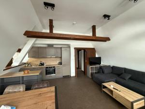 Kuchyň nebo kuchyňský kout v ubytování Arnika Hrabětice