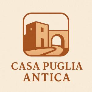een logo van een gebouw met de woorden Casa Puglia Antica bij Casa Puglia Antica in Castellana Grotte