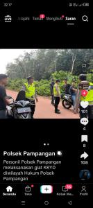 een webpagina met mensen op een motorfiets bij HUB KAMi in Cikunir Satu