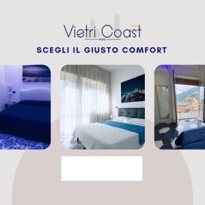 En eller flere senge i et værelse på Hotel Vietri Coast
