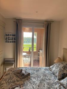 Giường trong phòng chung tại Appartement domaine de Pont Royal +37 ảnh