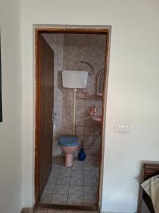 a bathroom with a toilet in a room at Nature Nest Više Selo in Blace