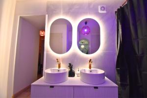 Koupelna v ubytování Le Sanctuaire Hirson, Spa Privatif, Sauna