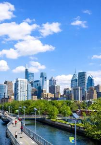 Nespecifikovaný výhled na destinaci Filadelfie nebo výhled na město při pohledu z apartmánu