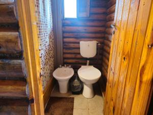 a bathroom with a toilet and a bidet at Cabañas Lumel in Carpintería +9 photos