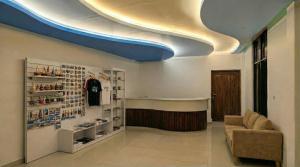 Et opholdsområde på Blue Haven Retreat