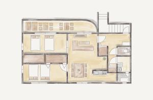 een tekening van een plattegrond van een gebouw bij Prosper 6th bldg in Nagoya