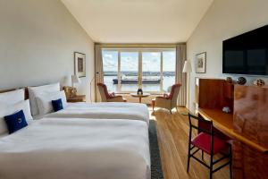 Postel nebo postele na pokoji v ubytování Louis C Jacob, Hamburg, Autograph Collection + 120 fotografií