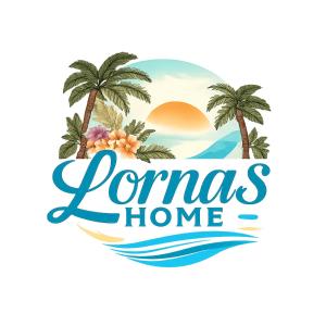 une île tropicale avec des palmiers et les mots Panama Home dans l'établissement Lorna's Home, à Bil-isan 4 autres photos