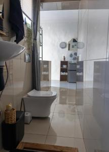 a bathroom with a toilet and a sink at Thorne's crip in Pretoria +21 photos