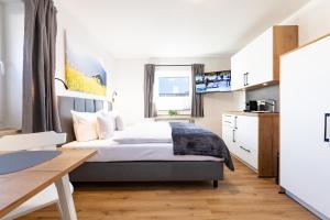 Kuchyň nebo kuchyňský kout v ubytování Heu22 Winterruhe