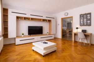 Et tv og/eller underholdning på Comfort 14 Stylish City Apartment