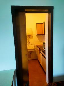 una piccola cucina con lavandino e WC di Apartman Branko Radicević a Negotin