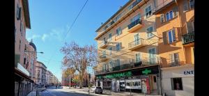 a view of a city street with a building at Hello sunshine nice in Nice