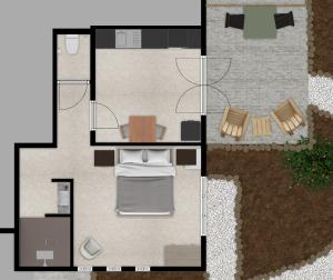 Půdorys ubytování Kas Emmali Curacao