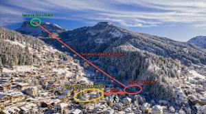a map of a ski resort in the mountains at AppartChalet LA RONDULA - 100m from Seceda in Ortisei