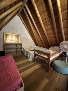 Posezení v ubytování Cabaña en Atlantida Sur cerca de la playa