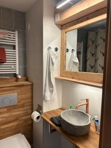 Koupelna v ubytování Central studio in Villars sur Ollon, Emeraude, for 3 only 100m to Bretaye ski train