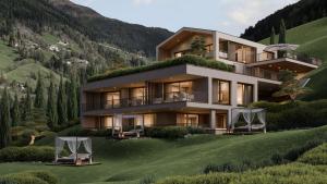 En generel udsigt til bjerge eller udsigt til bjerge taget fra lejligheden