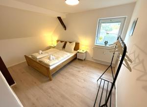 Postel nebo postele na pokoji v ubytování Natur-Apartment am Großen Arber Netflix WIFI