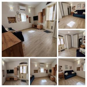 four pictures of a living room and a living room at Appartamento alla Immacolata Noto Centro Storico in Noto