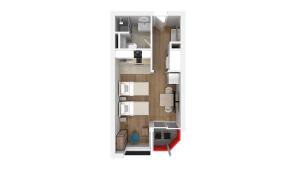 aometrische weergave van een plattegrond van een aominium bij Luxury Homburg in Homburg +2 foto's